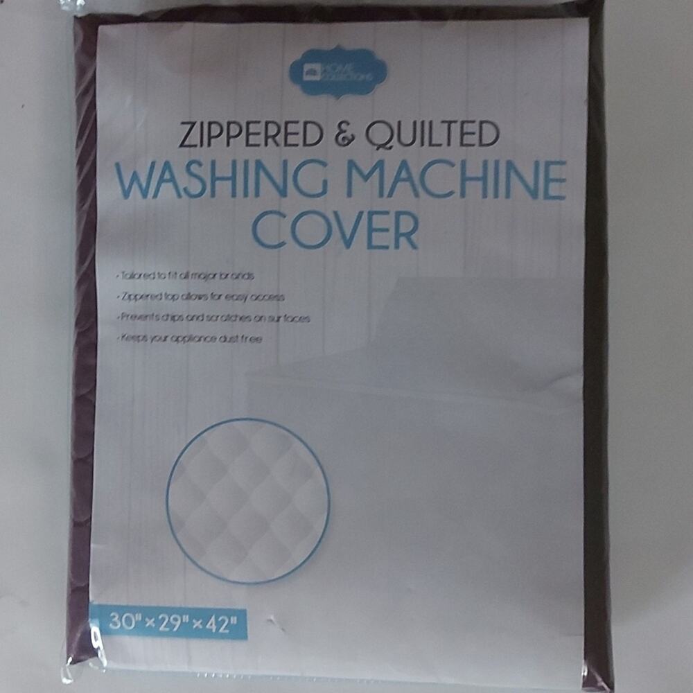 Home Collections Zippered & Quilted Washing Machine Dust Cover Maroon NEW
